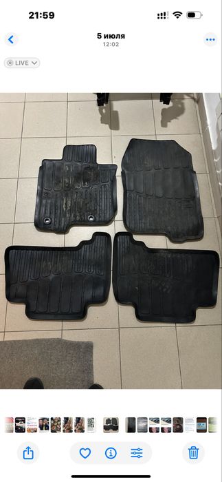 Комплект резиновых ковриков Тойота