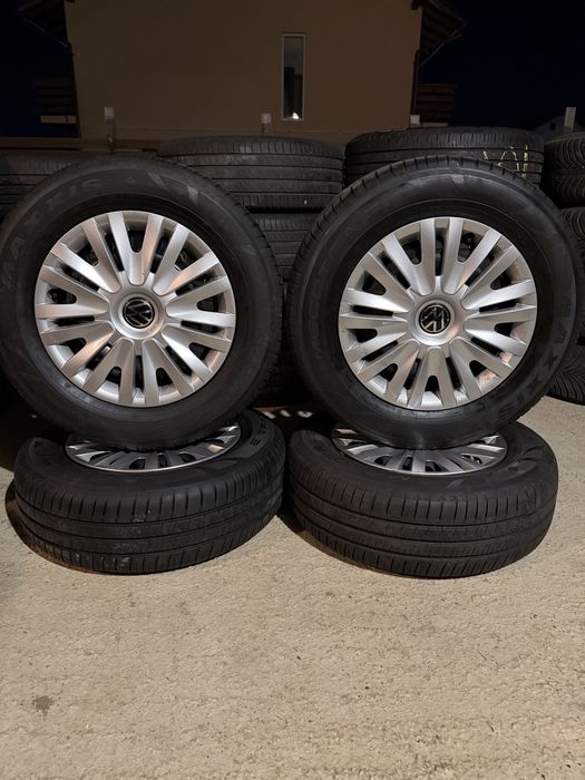 Jante tablă 5x112 cu cauciucuri 205/65 R15 VW Caddy Skoda Audi