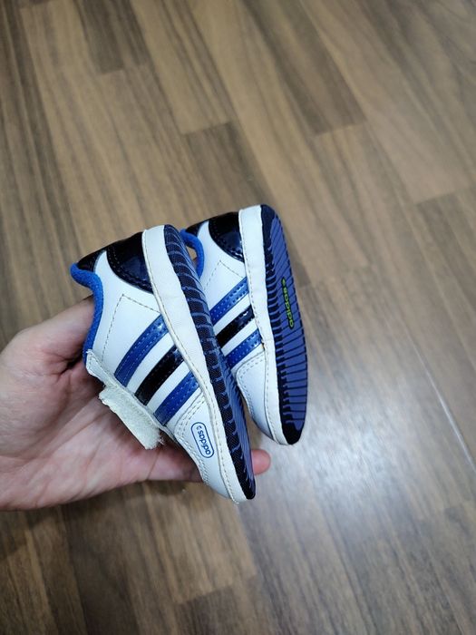 Adidasi Originali Adidas Neo Bebelusi, Albi/Albaștri, Mărimea 18 (10 c