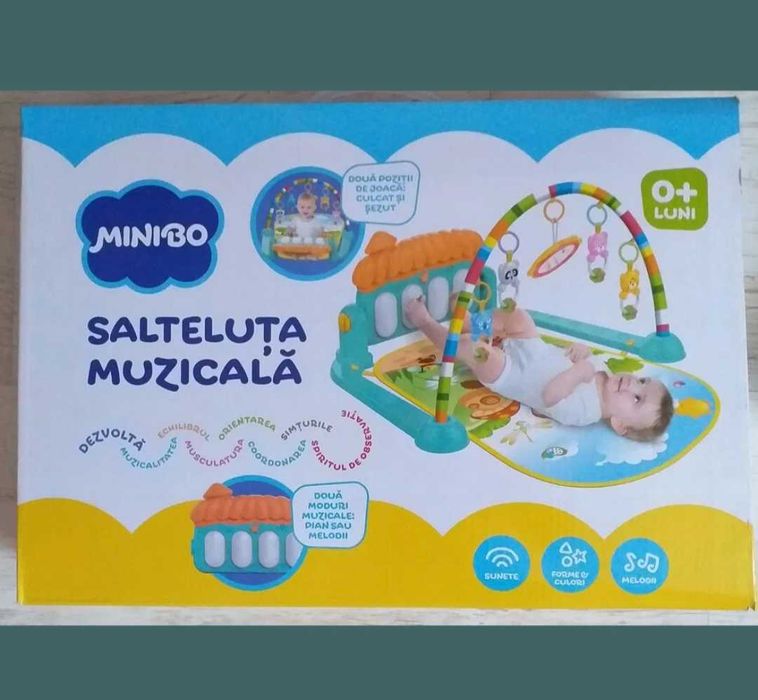 Salteluta muzicala- Minibo 0+Luni 60x75x42 cm