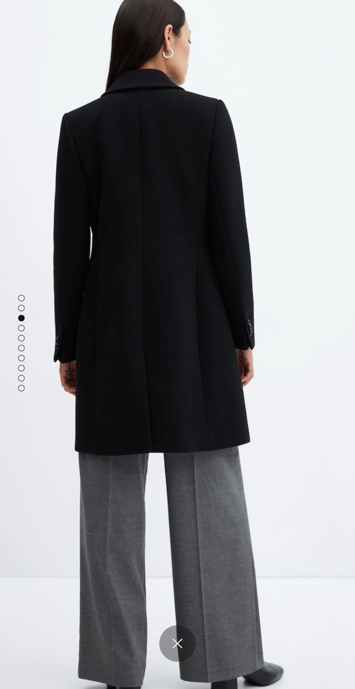 Черно Вълнено палто  MANGO S-M (36-38) размер