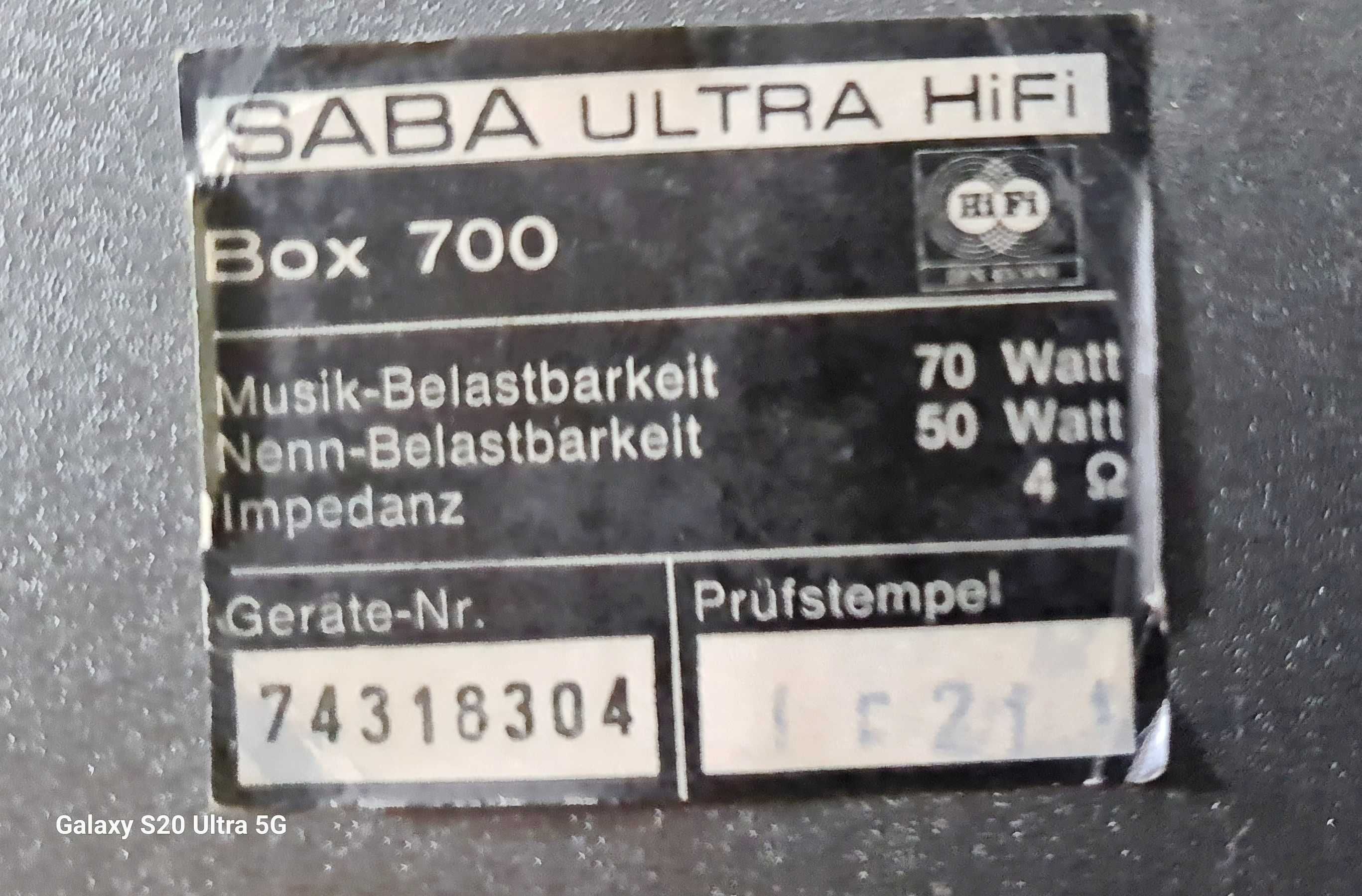 Boxe Saba Ultra HiFi Box 700, putere 70 W pe 4 Ohm