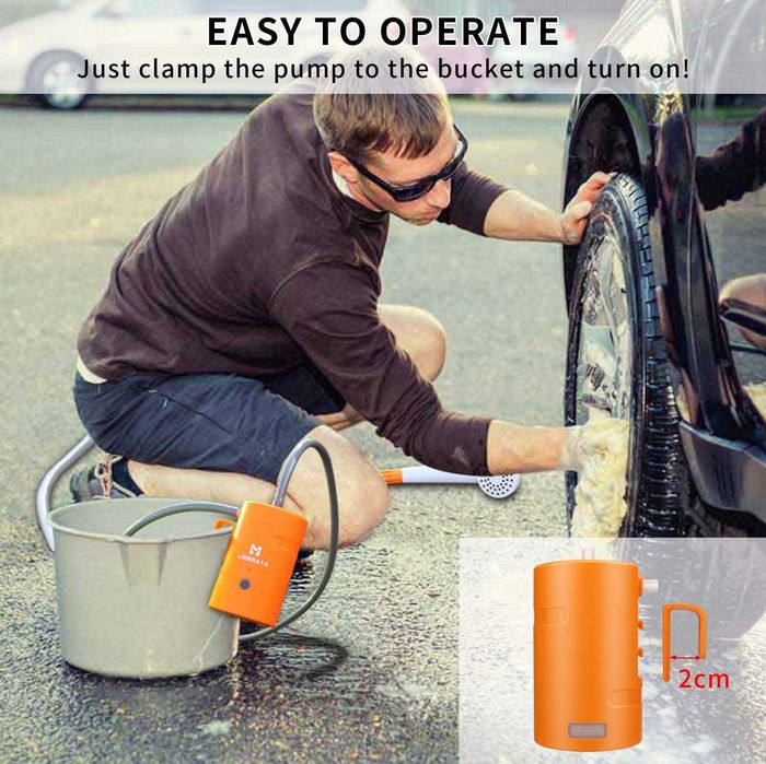 LIEBMAYA преносим къмпинг душ 12V с помпа и батерия 4400mAh