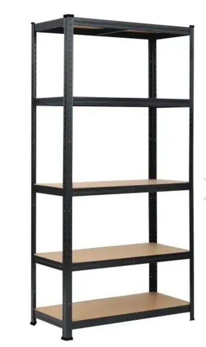 Raft metalic depozitare 200x100x40 cm – 5 polite PAL alb