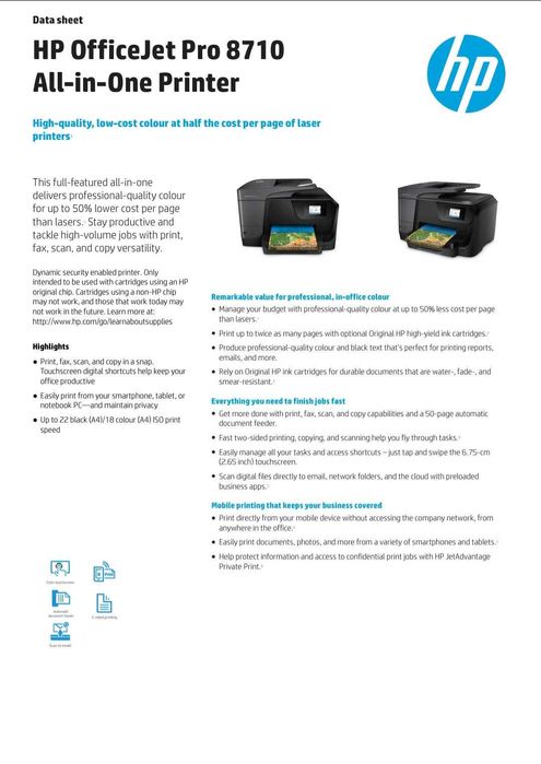 Принтер HP OfficeJet Pro 8710
