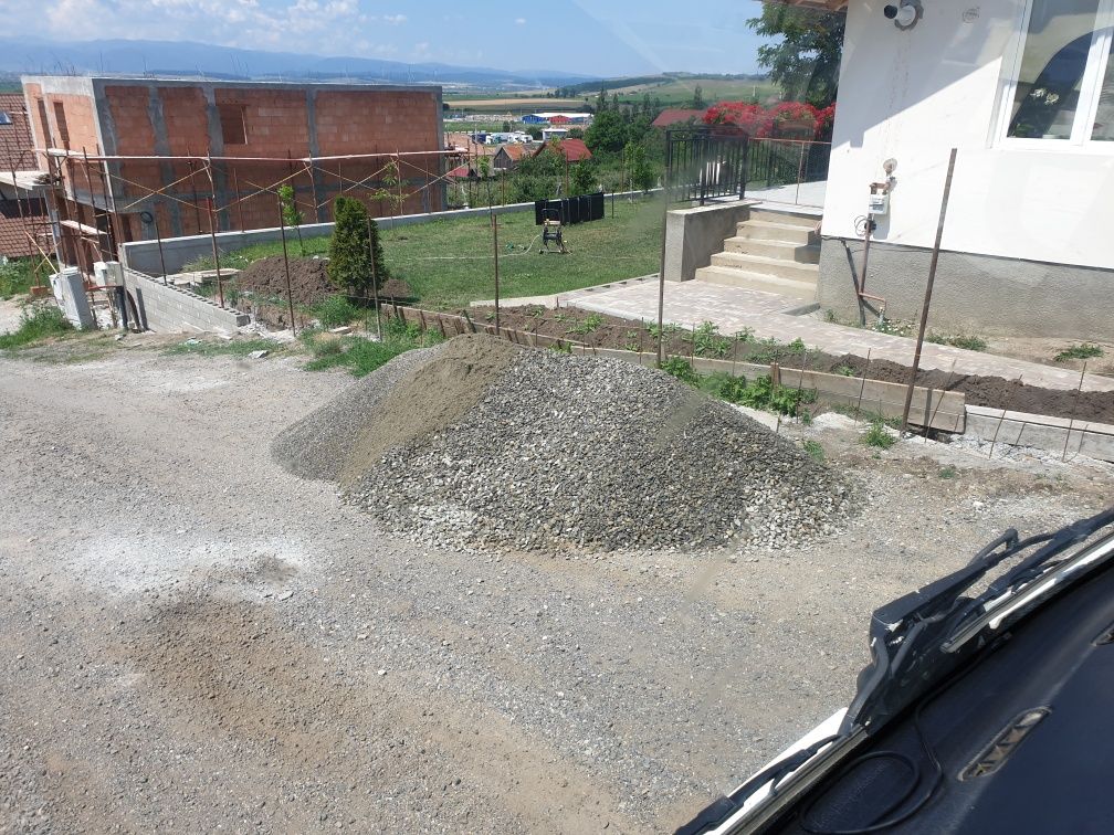 Nisip sort pamant negru pietris piatra concasata moloz