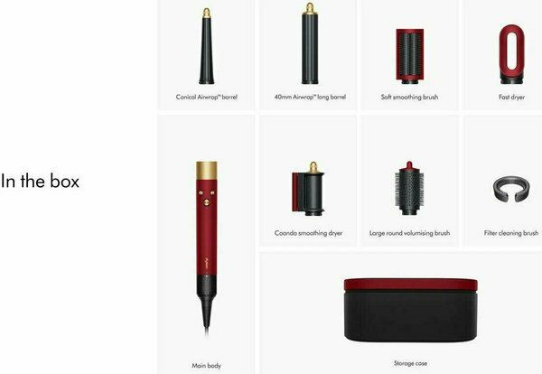 Стайлер Dyson HS08 Red Velvet/Gold Dyson Airwrap i. d.™️ and Strait+Wa
