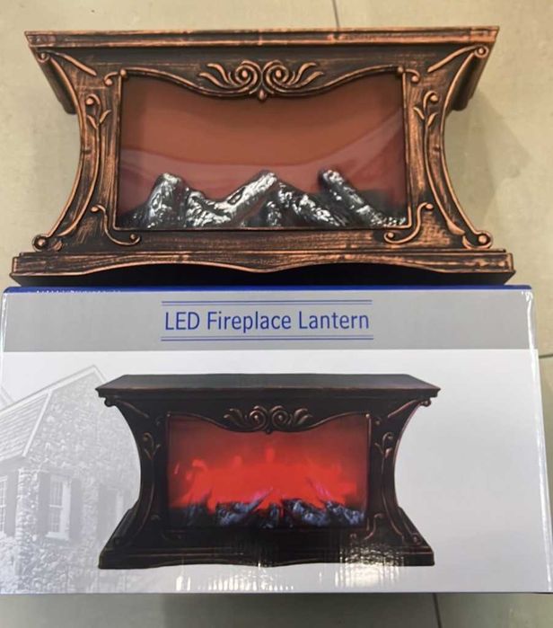 Декоративна LED камина с реалистичен ефект на пламък и жарава