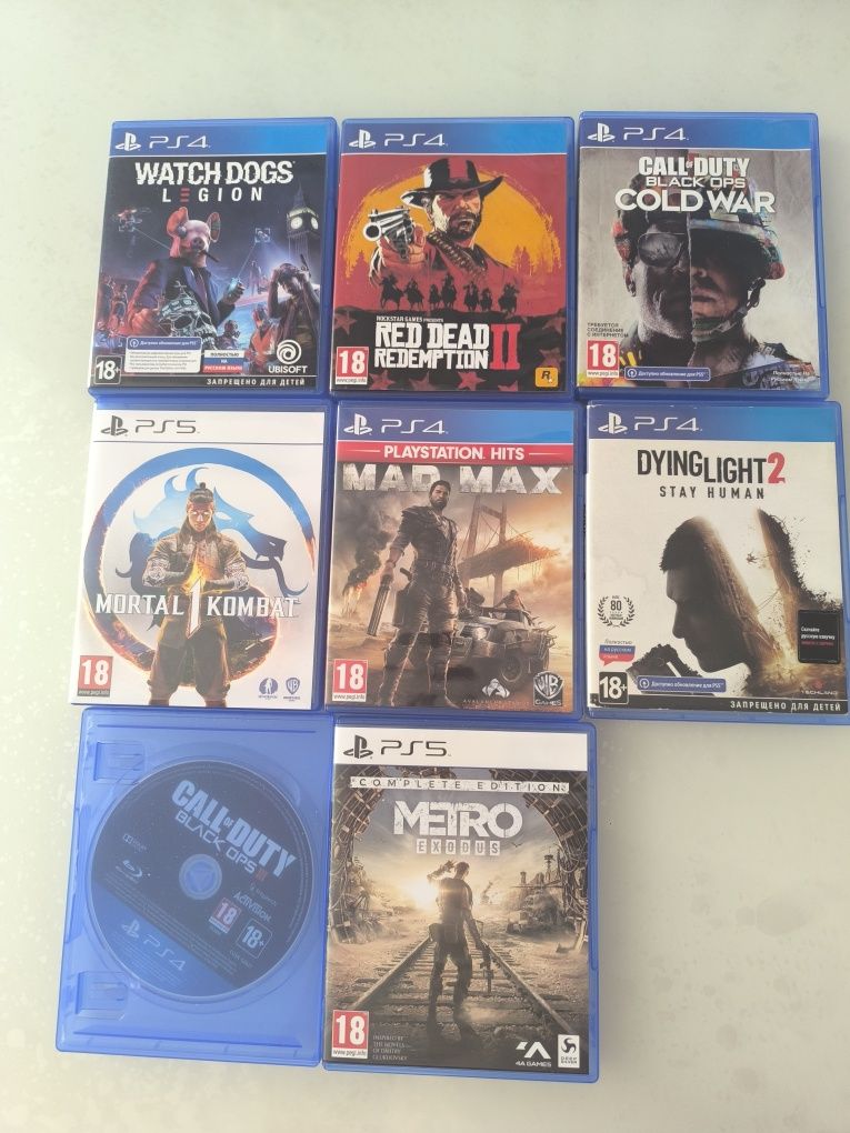 Игры на ps5. 4 в отличном состоянии
