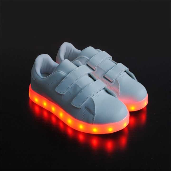 Adidasi cu LED / Leduri albi pentru copii, Unisex