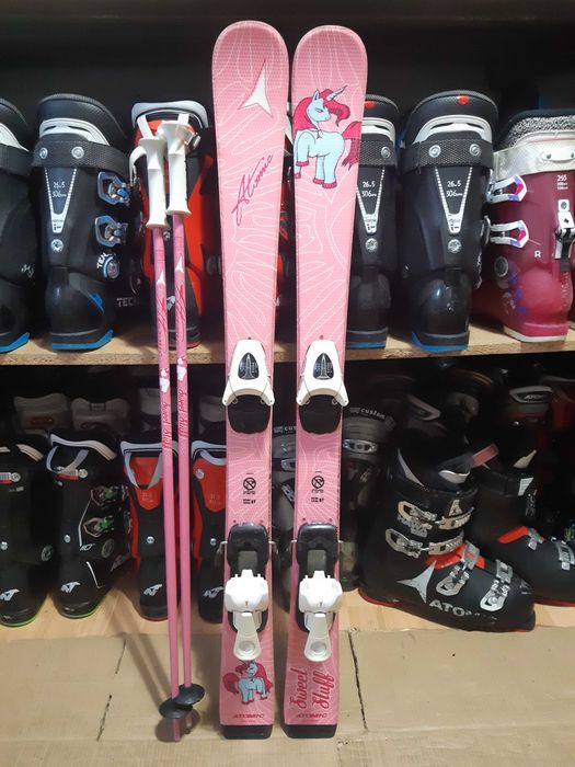 Schiuri copii schi Atomic 100 cm set ski clapari bete