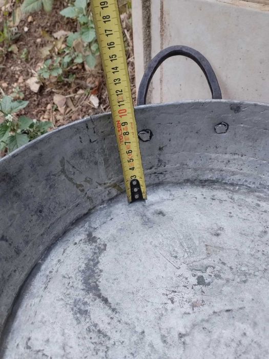 Стар меден тиган и медна тава с дръжки