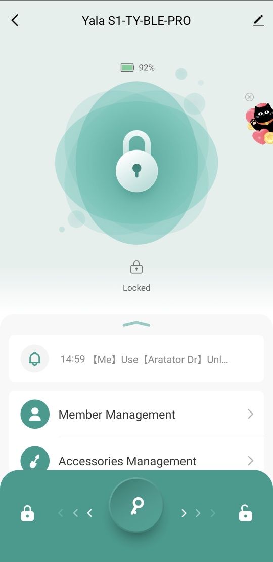 Yala smart cilindru incuietoare amprenta cheie