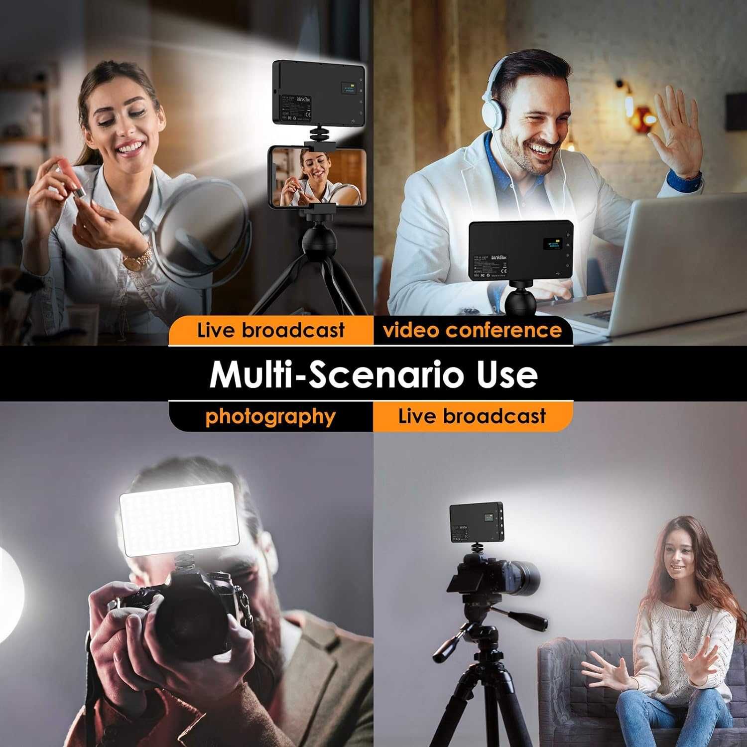 +CADOU Lumina/blitz camera/streaming Ninkbox LED-M2 SE 6500K |SIGILAT|