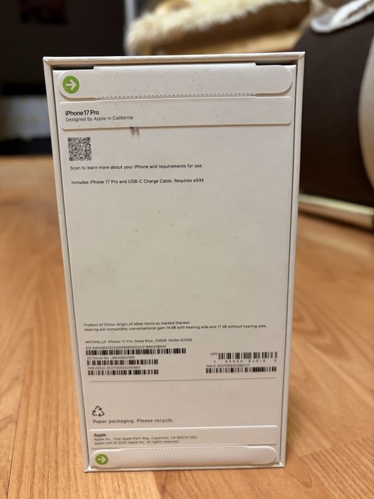 iPhone 17 pro, 256 GB, Deep blue, Sigilat