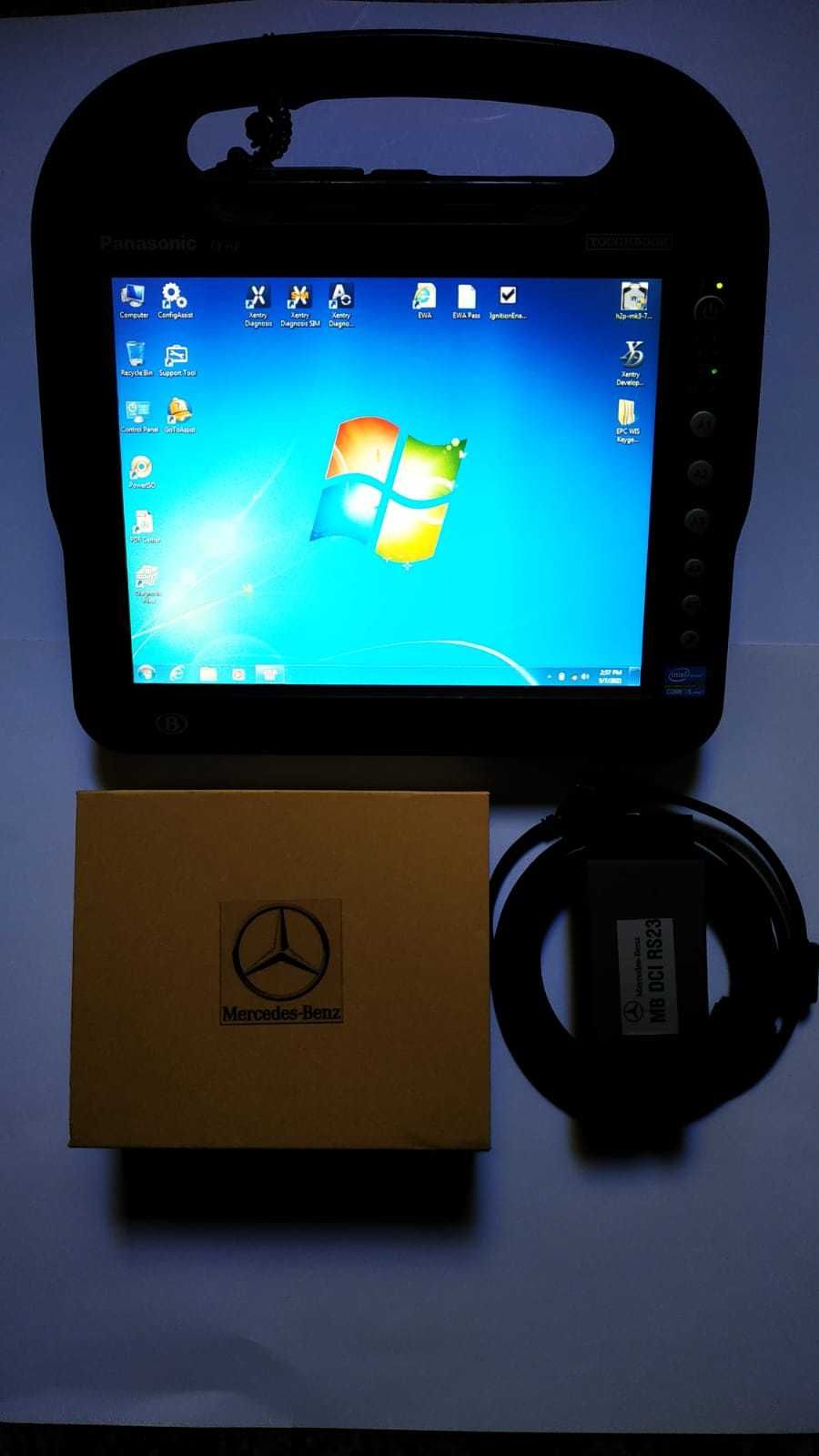 Tester auto Mercedes Mb Star Dci Xentry 2022 + Panasonic CF-H2 Tableta