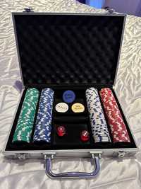 Set Poker servieta aluminiu 200 piese - Folosit