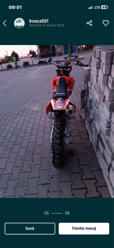 Se ofera spre vanzare ktm 450 exc din 2006