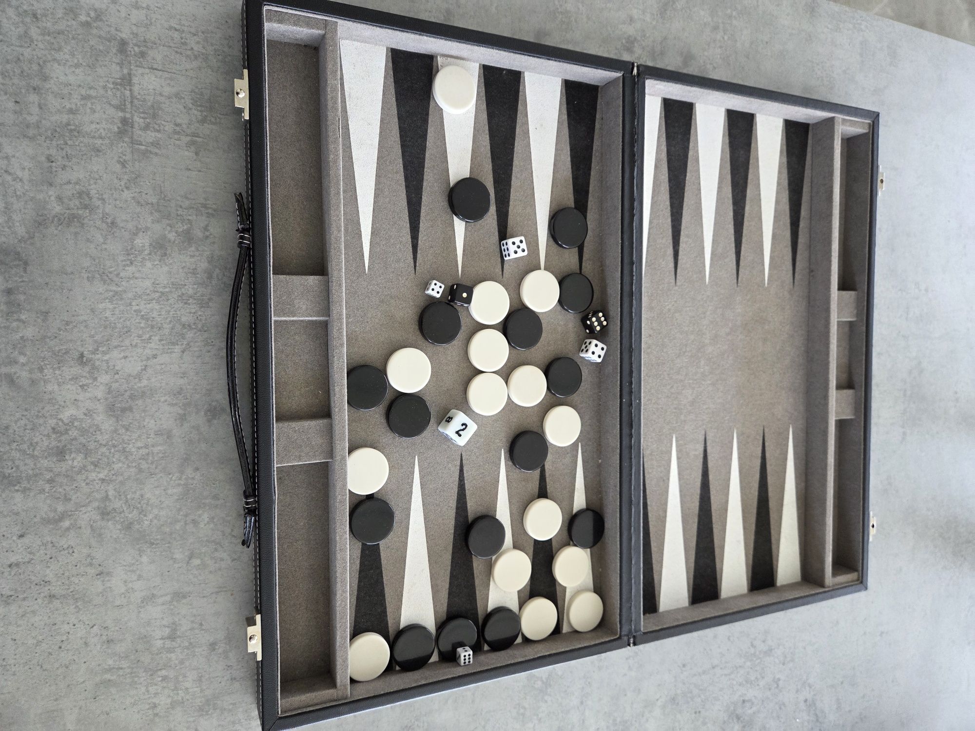 Table piele Backgammon 38x47cm