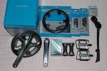 Angrenaj pedalier Shimano Ultegra 6700, 53x34, gri +alte piese Ultegra