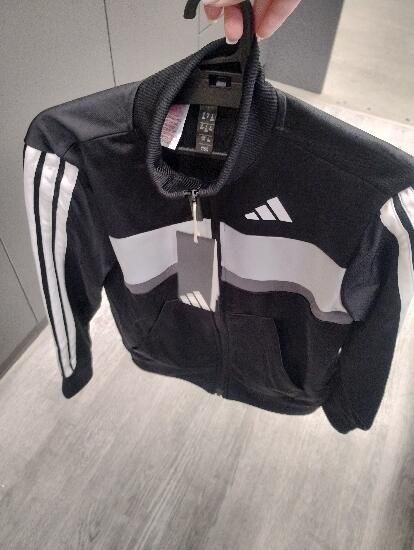 Trening Tiberio Adidas Negru-Alb Copii - produs resigilat Decathlon