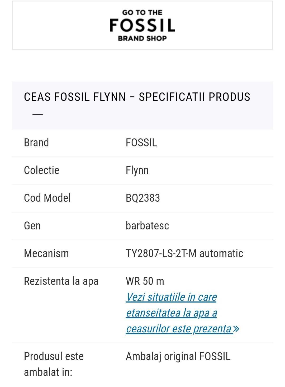 Ceas fossil automatic