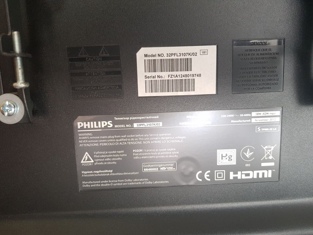 Televizor LED Philips 81CM 32PFL3107K/02