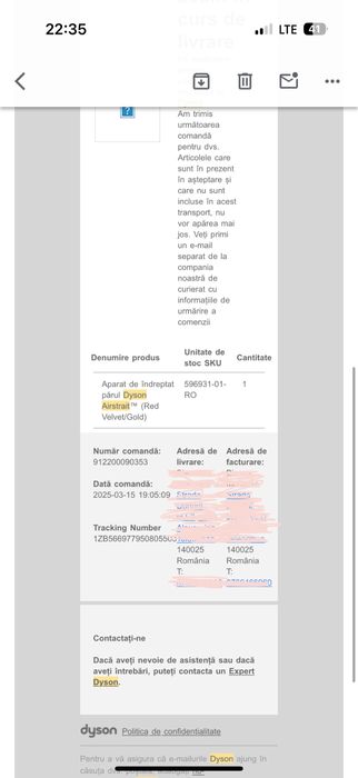 Dyson Airstrait Red Velvet/Gold Editie limitată