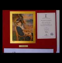 Картина Огюст Реноар 1/900 в света 22 карата злато