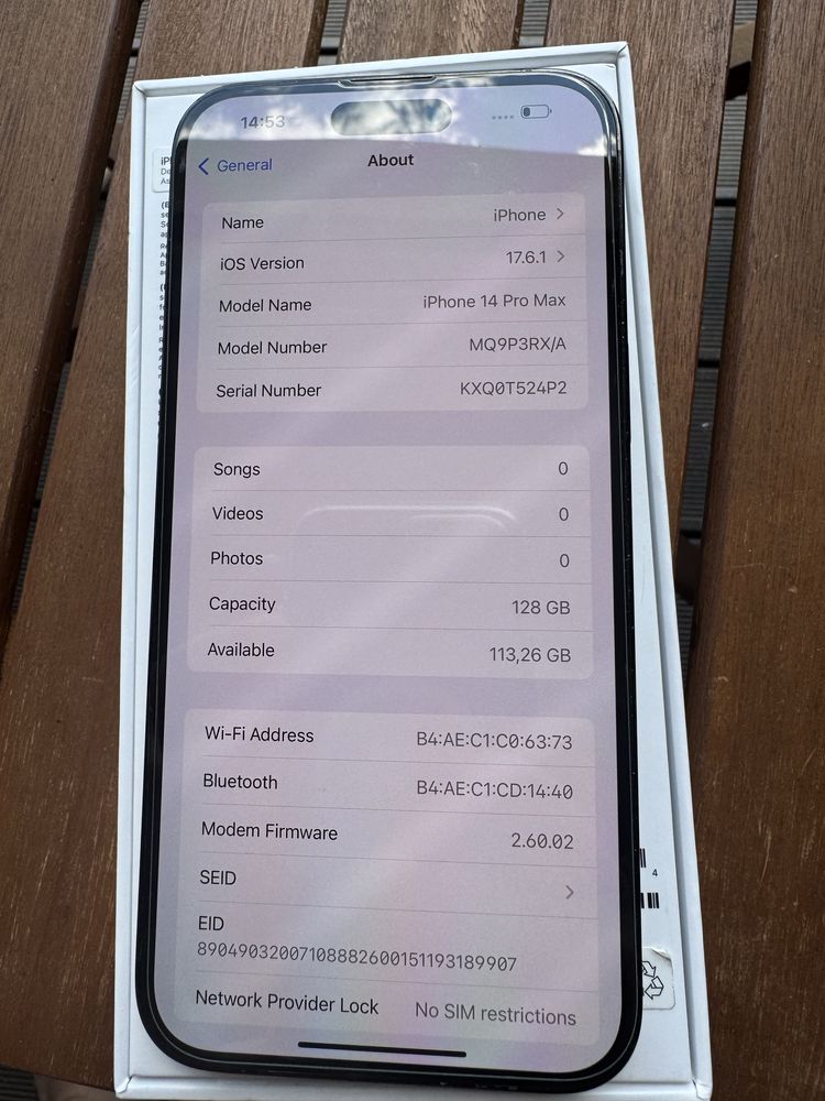 iPhone 14 Pro Max 128GB Black - Перфектен