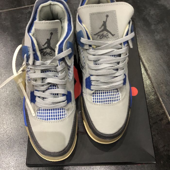 Air Jordan 4 Retro Off White Millitary Blue - 45