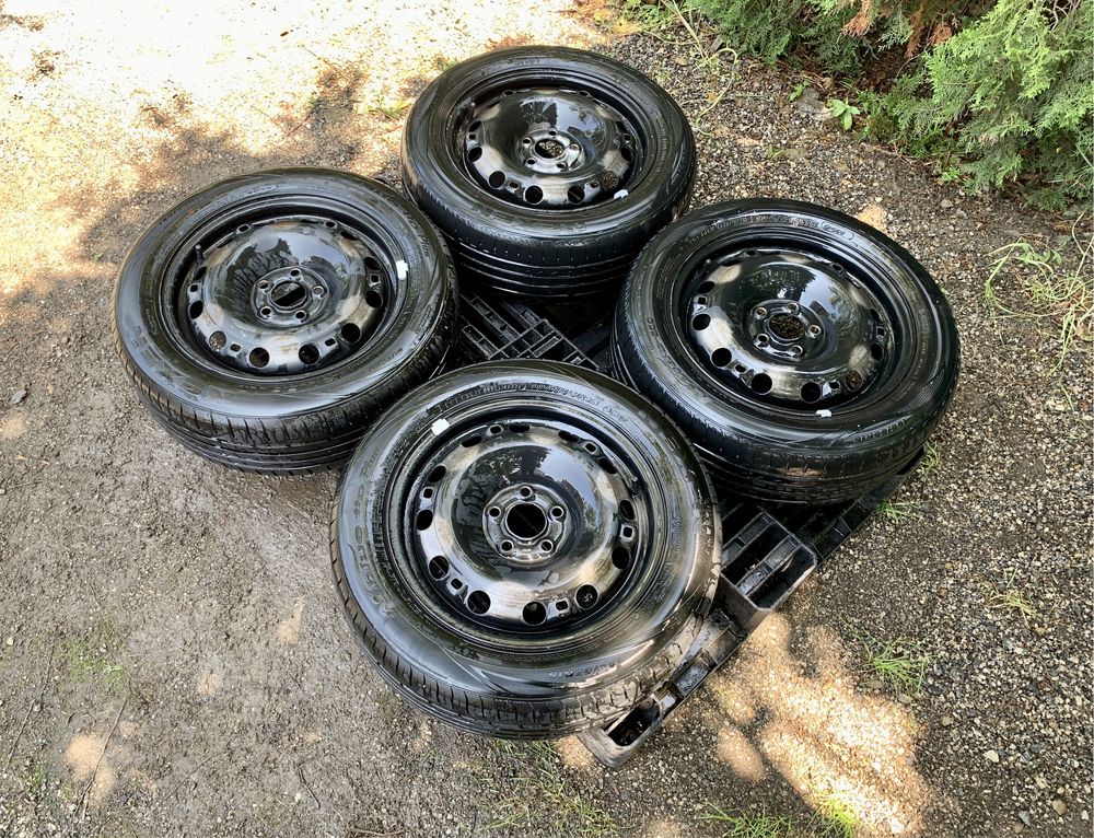 4бр.Оригинални железни джанти 15цола 5x100+ГУМИ за Vw,Audi,Skoda,Seat