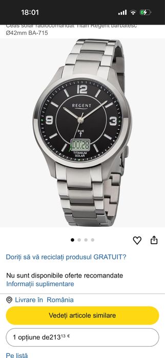 Ceas Regent stare foarte buna ,puțin uzat