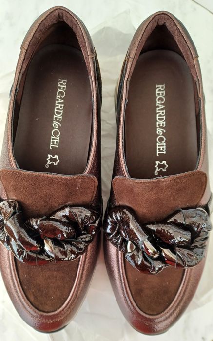 Спортни обувки DORKING на платформа, естествена кожа N37