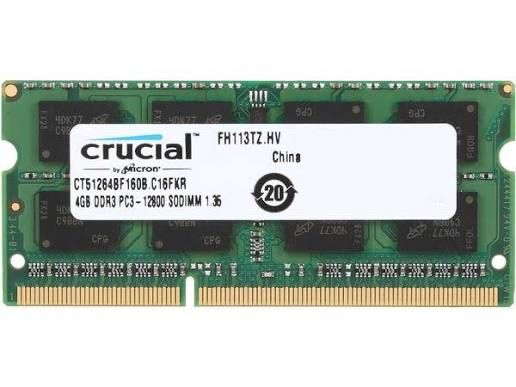 DDR3L 4Gb crucial 1.35v sodimm pcl3