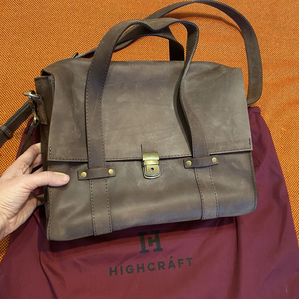 Кожаный портфель Tattcher бренда Highcraft