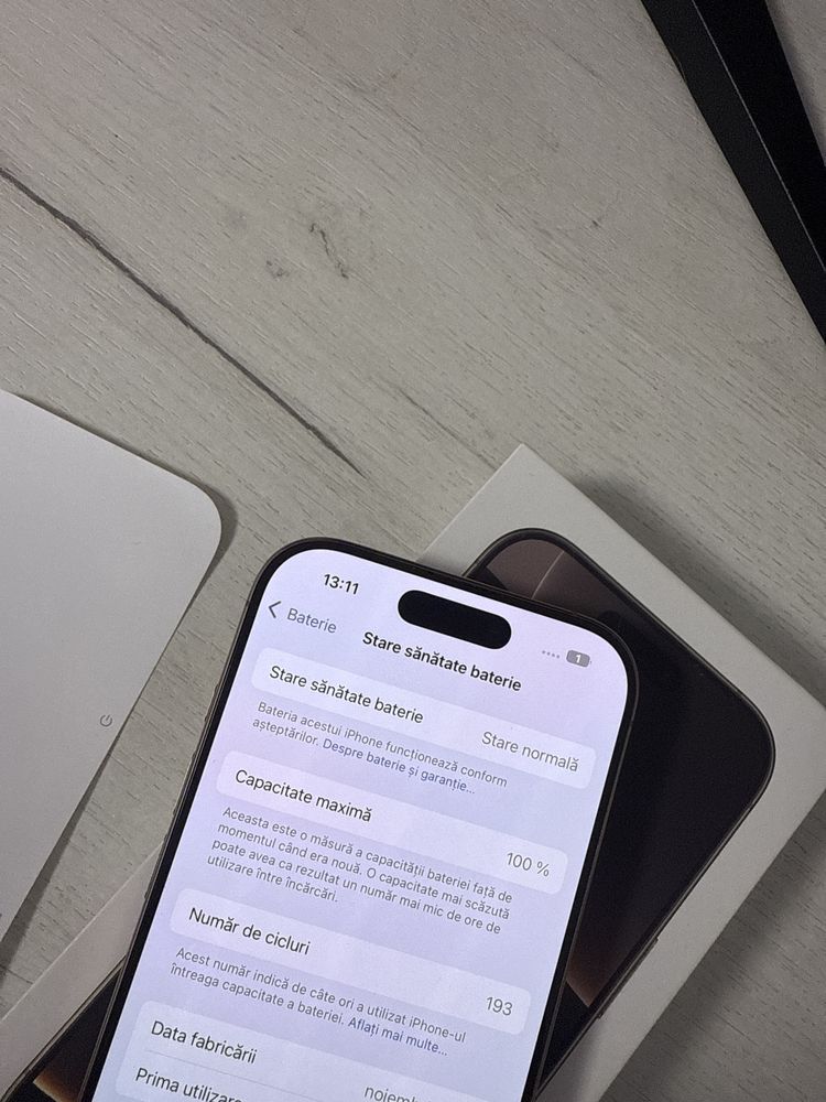 Iphone 16 Pro 256Gb ca Nou Baterie 100% Full Box