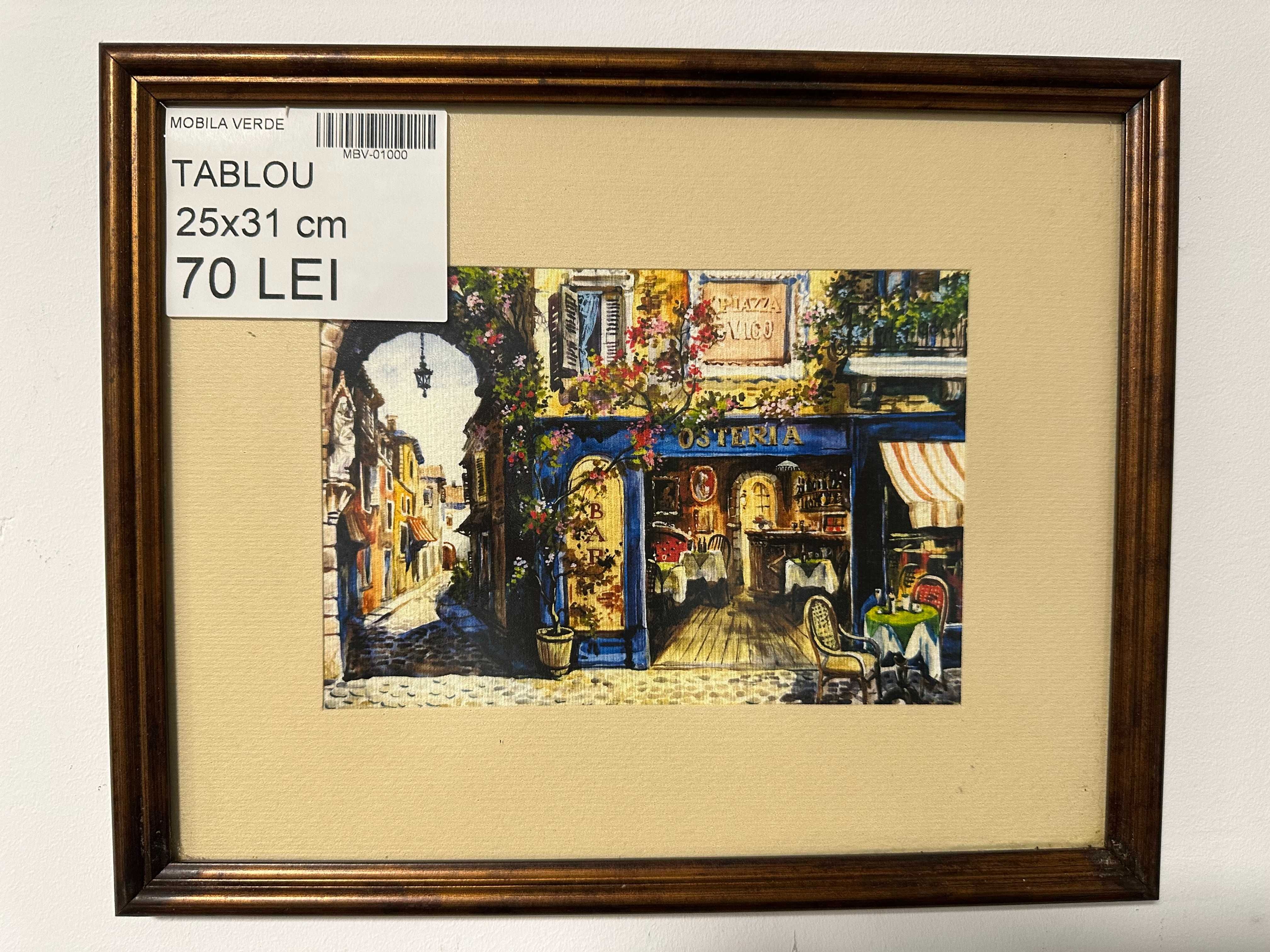 8 buc Tablou Vintage; Tablou cu rama; Tablou diverse picturi in creion