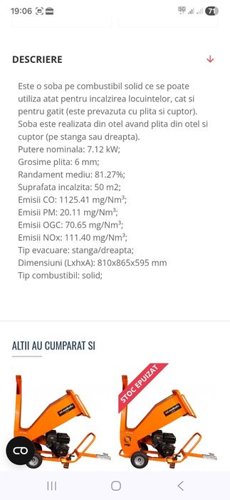 Focar semineu fonta 6kw