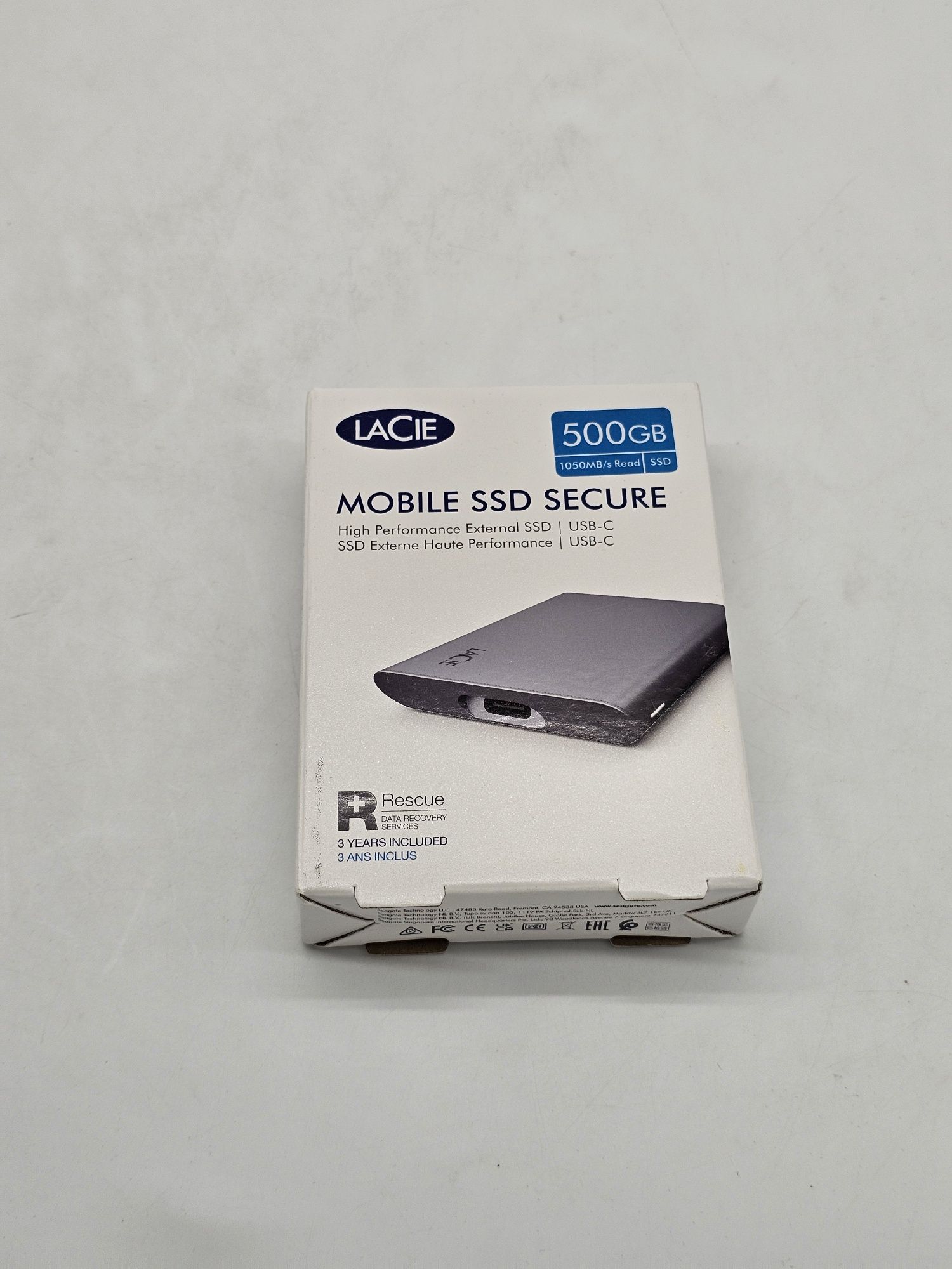 SSD Extern LaCie Mobile SSD Secure 500GB, USB 3.2 Gen2 Type C, AES-256