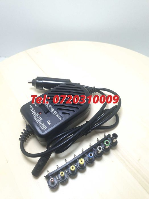 Incarcator Auto Universal Pentru Laptop80w Alimentare 12vcu 8 Cone