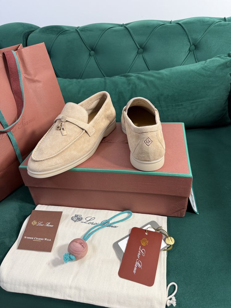 Mocasini Loro Piana piele naturala 100% Full Box colectie noua