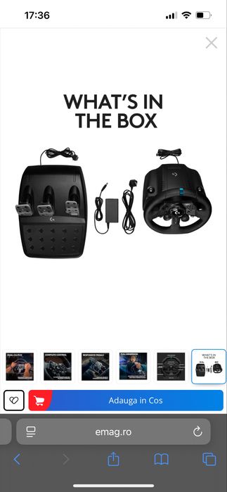 Vand Volan Logitech G923 Trueforce pentru PS5, PS4 and PC