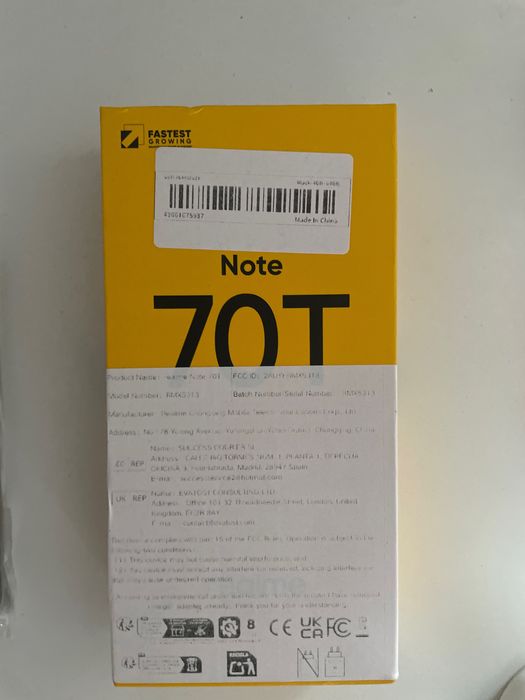 Продавам телефона Realme note 70t