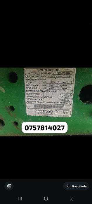 Tractor John Deer 6150 M