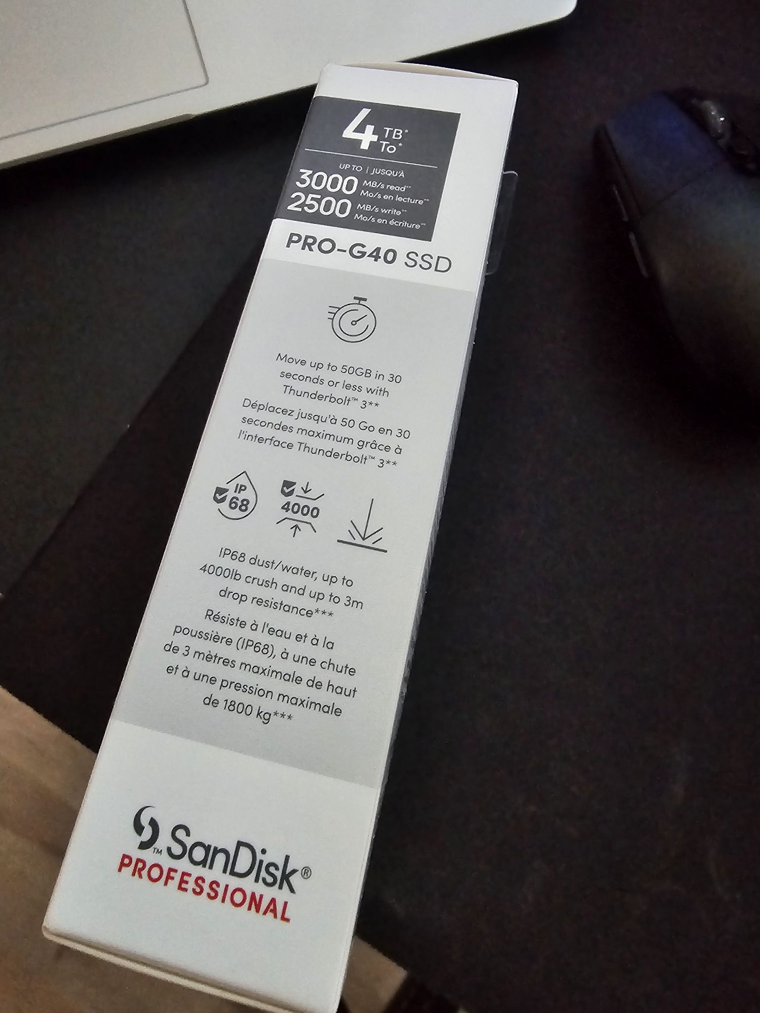 SSD Thunderbolt (40 Gbps) SanDisk Professional 4 TB