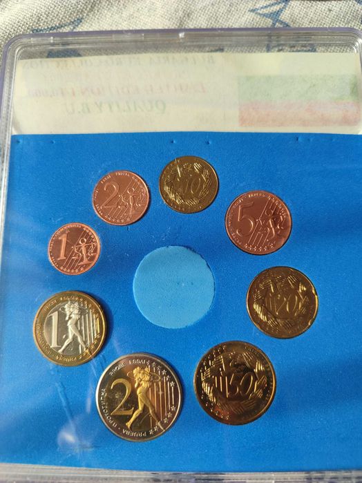 Комплект пробни евро монети България  2004 г.