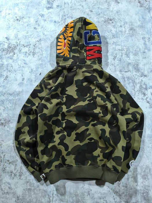 Camo Bape Shark Pullover Hoodie Hanorac 100 Bumbac Marime S