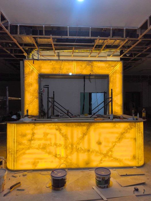 Искусственный камень столешницы для кухни Акрил Кварц Onix