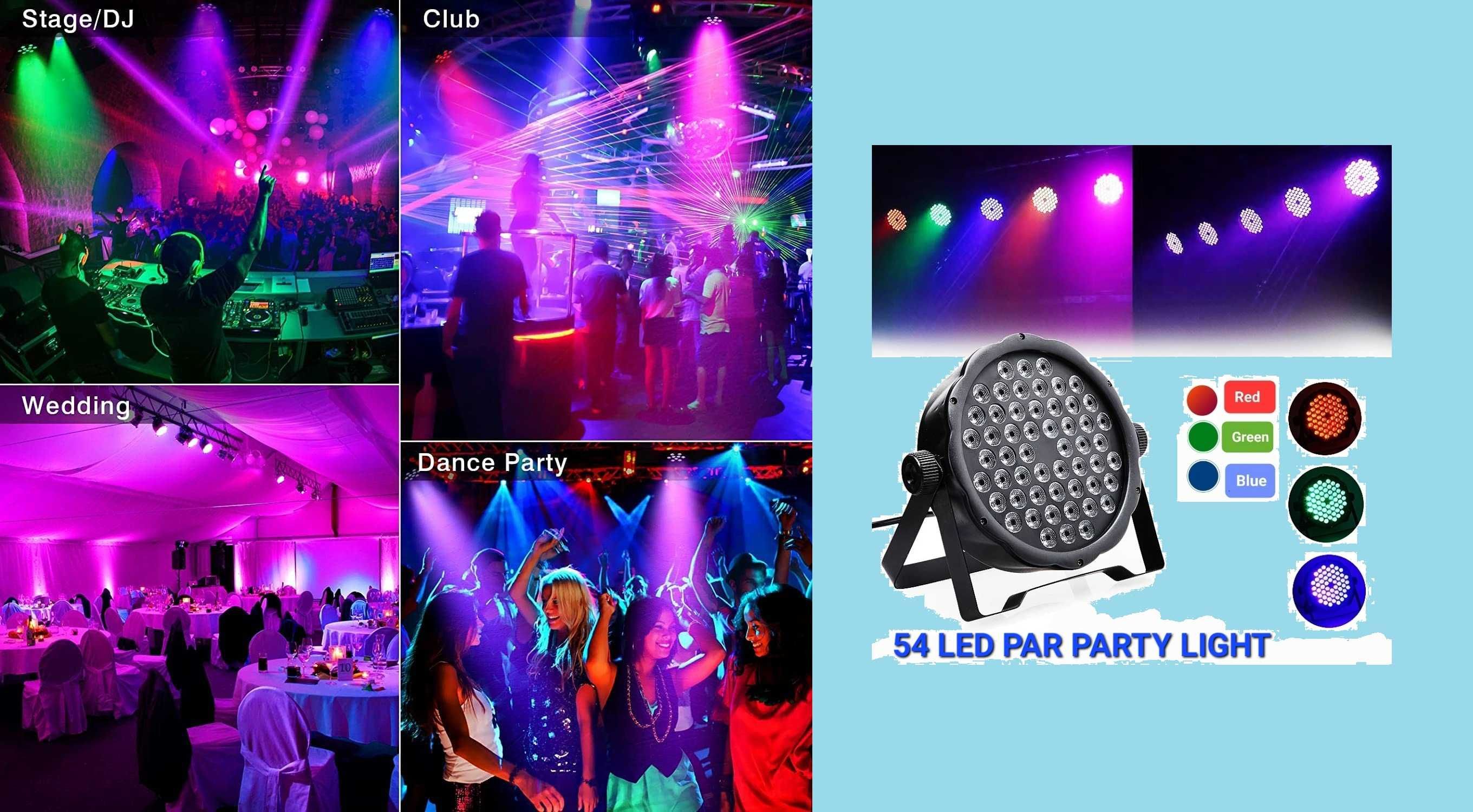 Proiector Disco joc de culori 54 LED Lumini Scena *Microfon incorporat